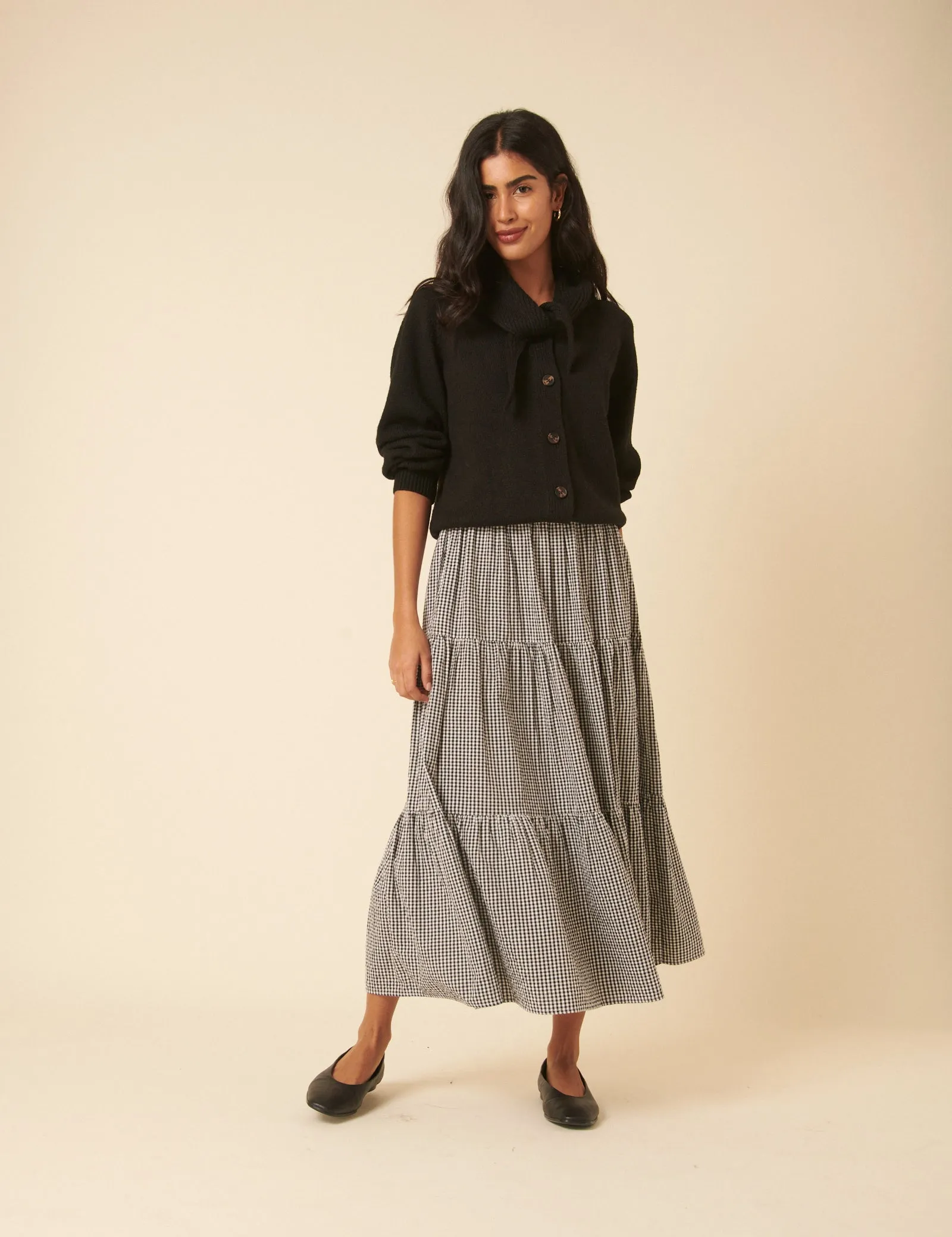 Black Scarf Neck Cardigan sold by Nobody's Child product image thumbnail 4