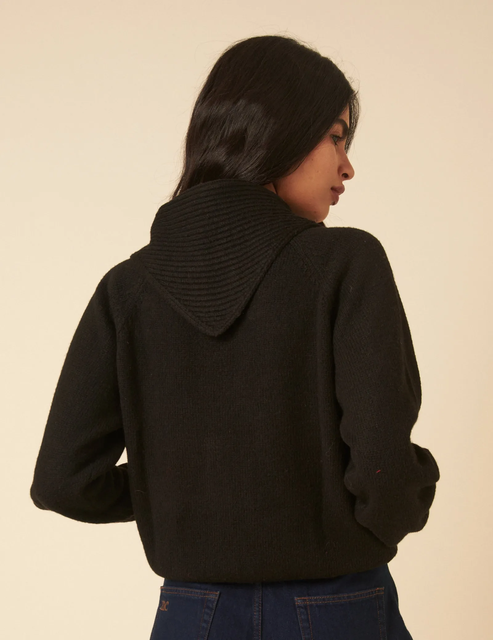 Black Scarf Neck Cardigan sold by Nobody's Child product image thumbnail 5