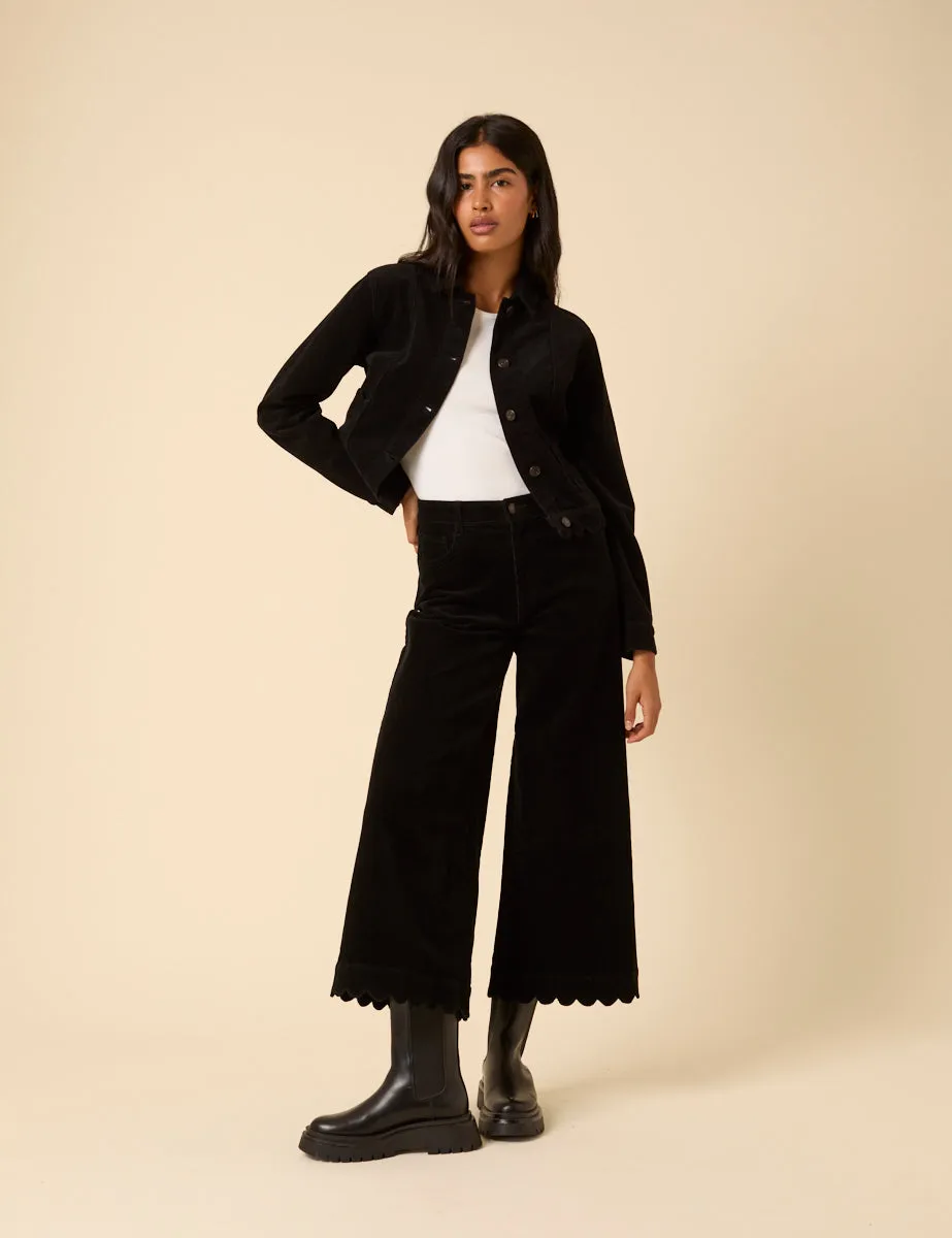 Black Cord Scallop Trim Jacket sold by Nobody's Child product image thumbnail 4