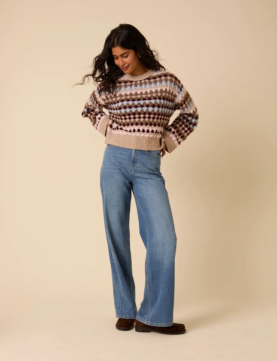 Multi Textured Round Neck Striped Jumper sold by Nobody's Child product image thumbnail 2