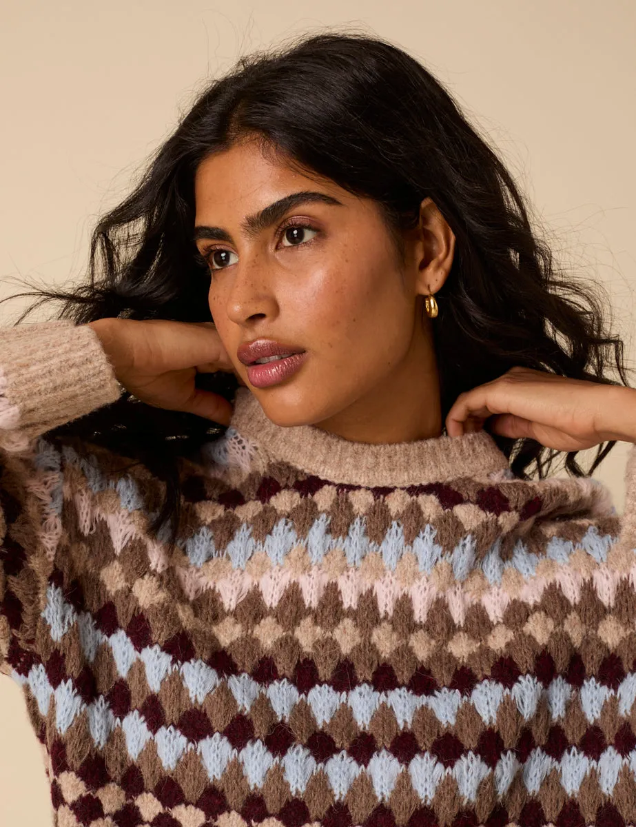 Multi Textured Round Neck Striped Jumper sold by Nobody's Child product image thumbnail 5