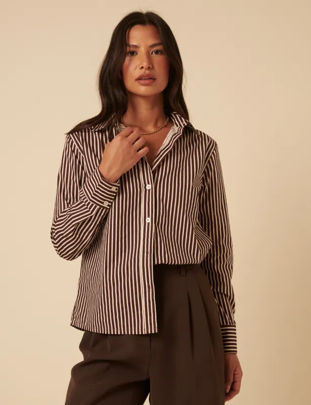 Brown Striped Shirt sold by Nobody's Child