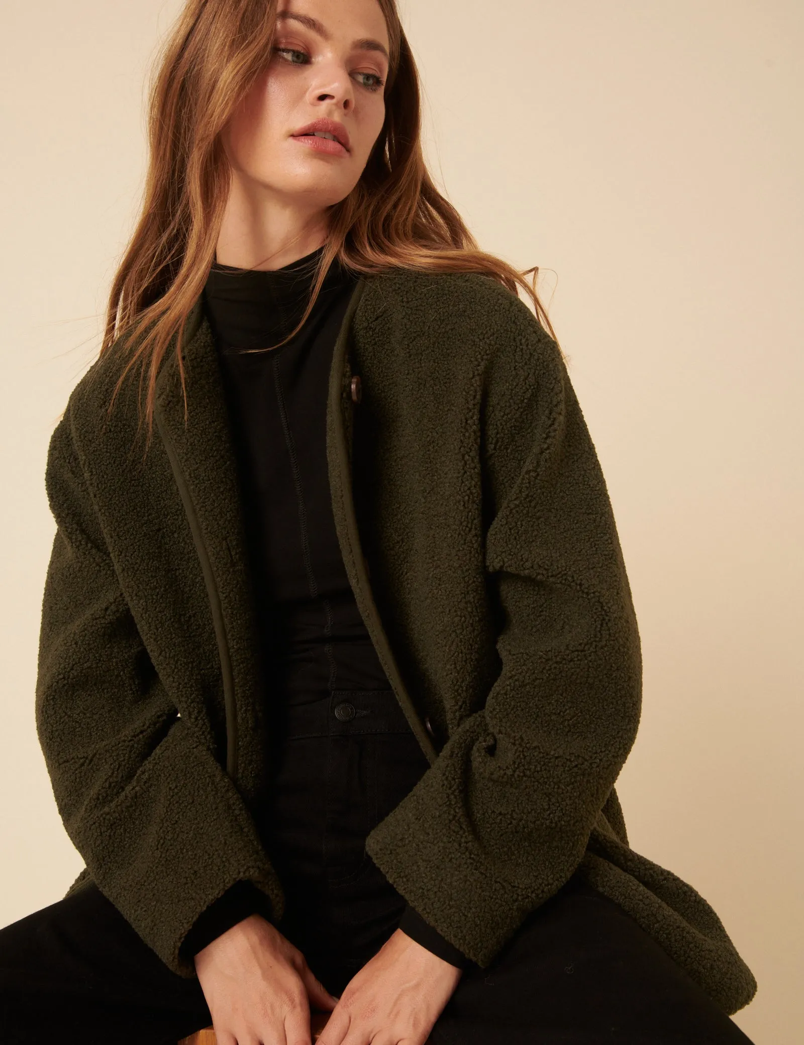 Green Long Sleeve Borg Jacket sold by Nobody's Child product image thumbnail 4