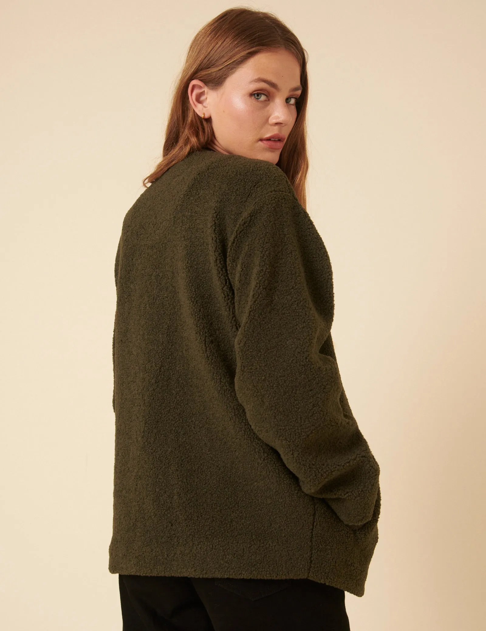 Green Long Sleeve Borg Jacket sold by Nobody's Child product image thumbnail 5