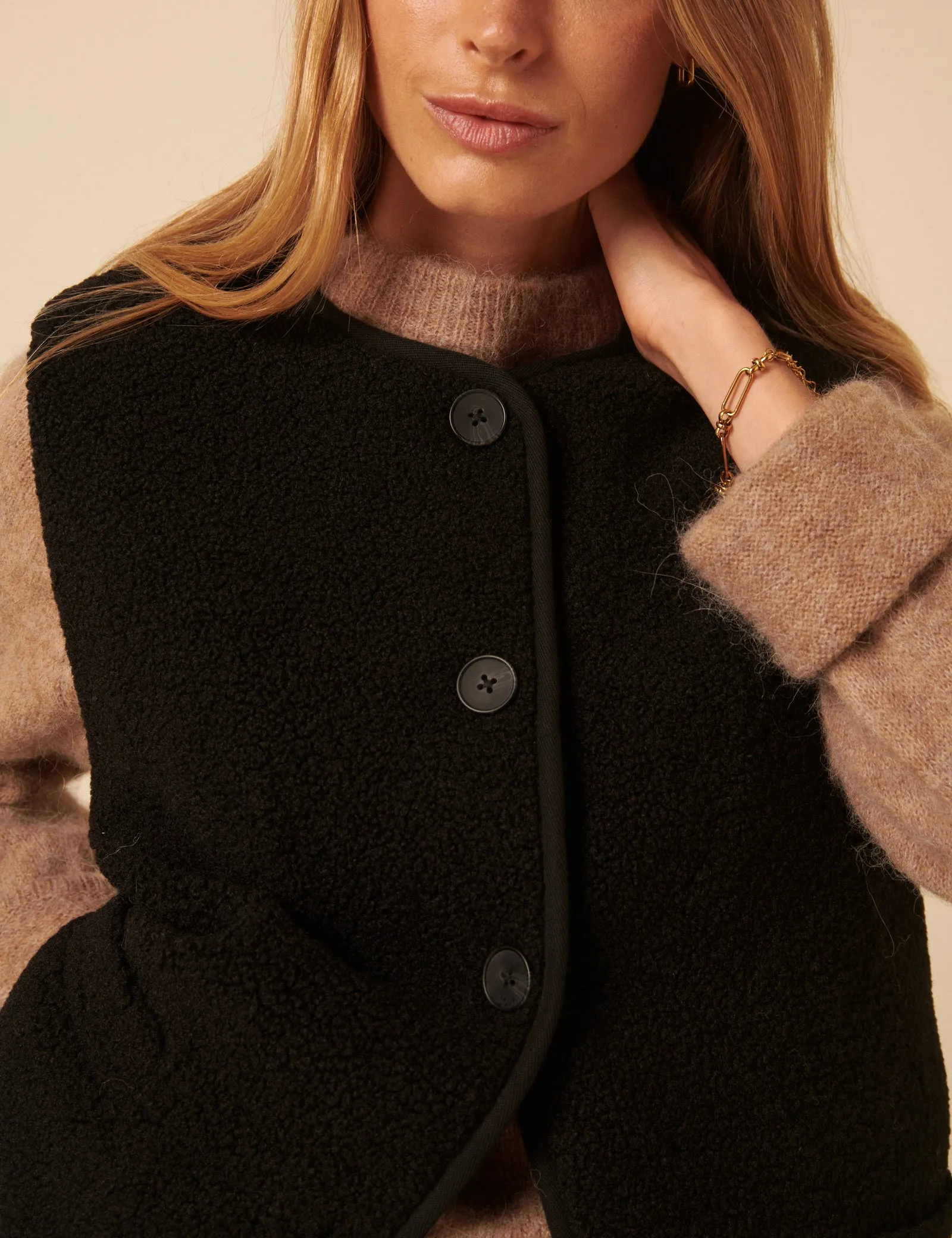 Black Borg Gilet sold by Nobody's Child product image thumbnail 2