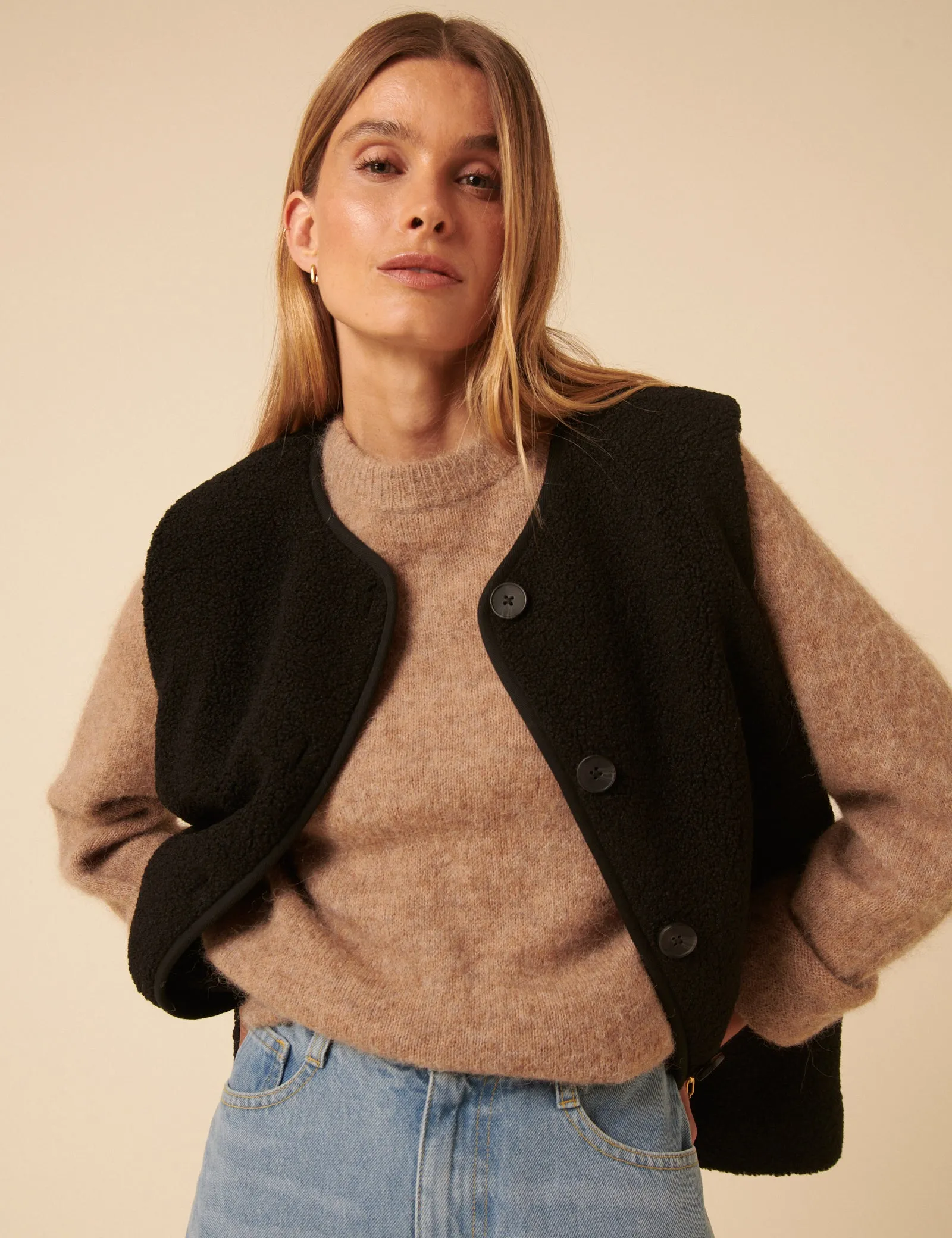 Black Borg Gilet sold by Nobody's Child