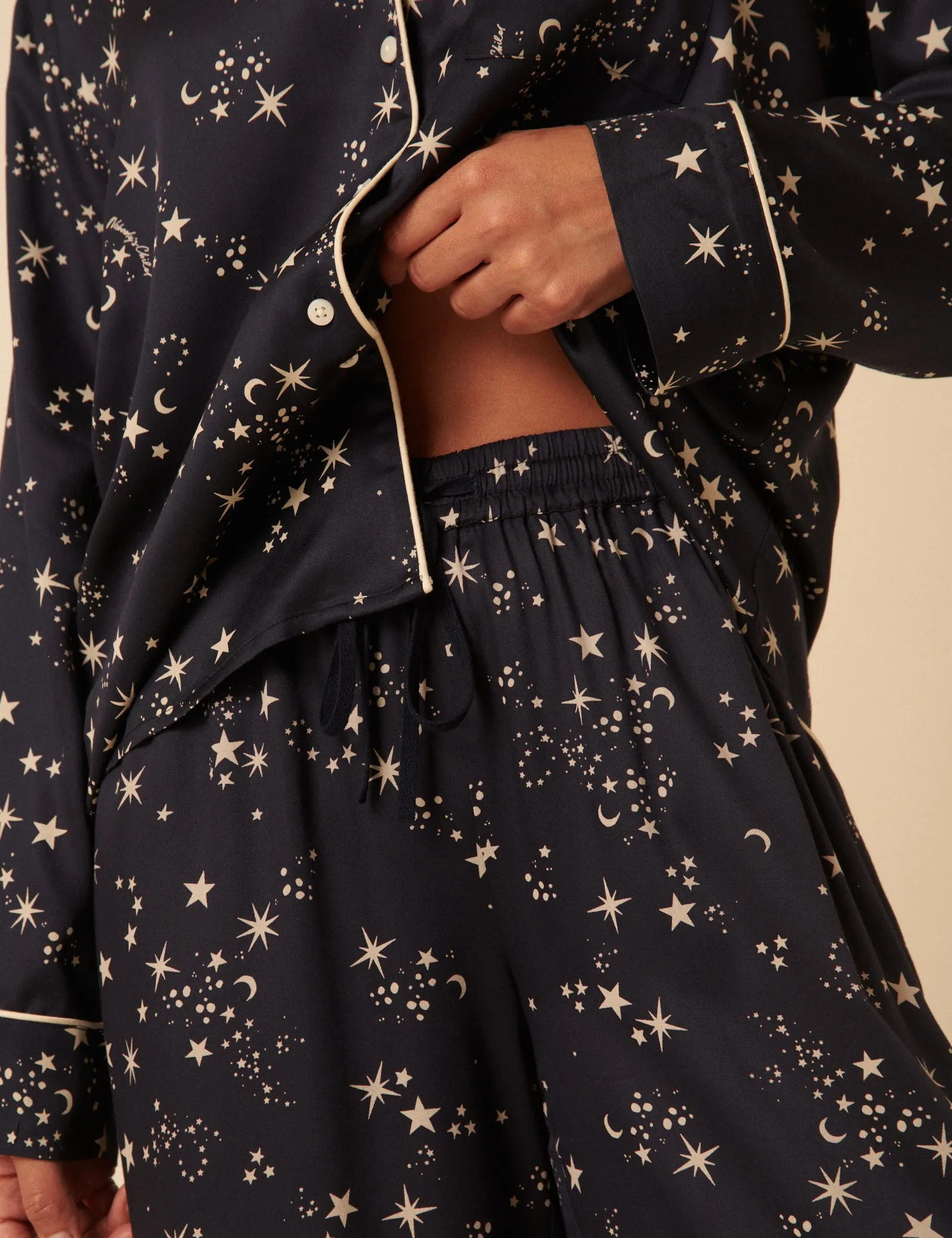 Black Moon & Star Printed Pyjama Set sold by Nobody's Child product image thumbnail 5