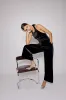 Black Velvet Halter Neck Jumpsuit sold by Nobody's Child