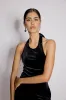 Black Velvet Halter Neck Jumpsuit sold by Nobody's Child