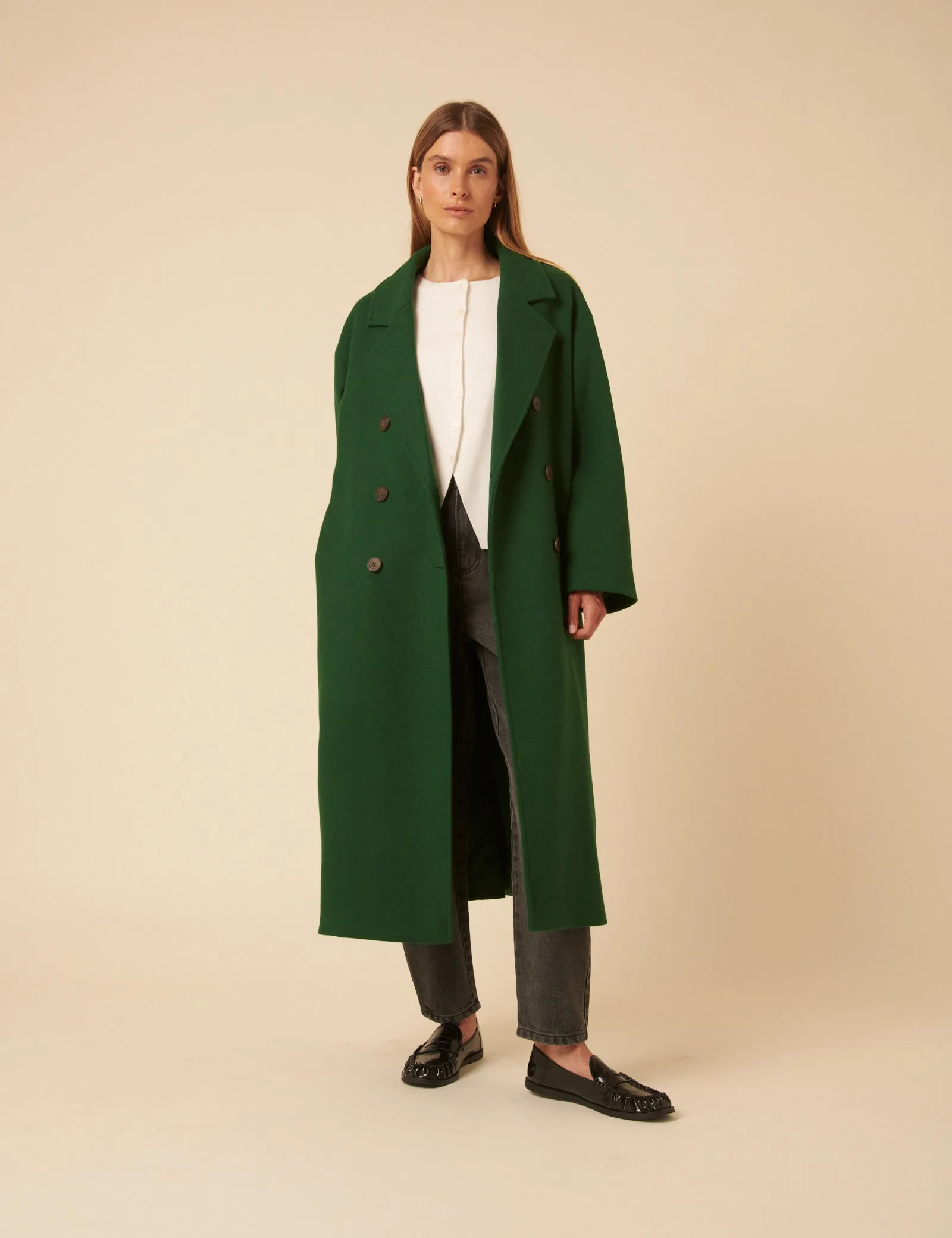 Green Double Breasted Coat sold by Nobody's Child