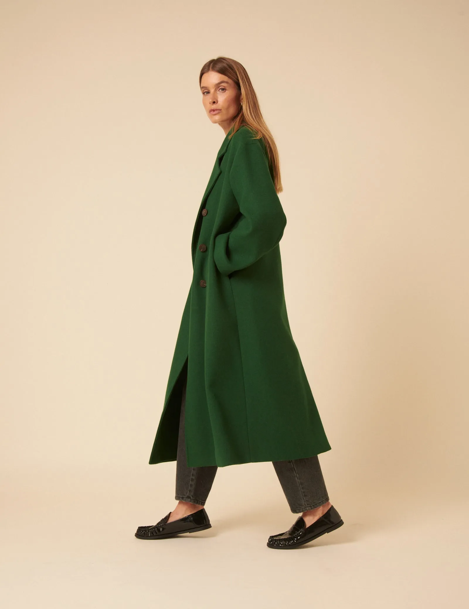 Green Double Breasted Coat sold by Nobody's Child product image thumbnail 3