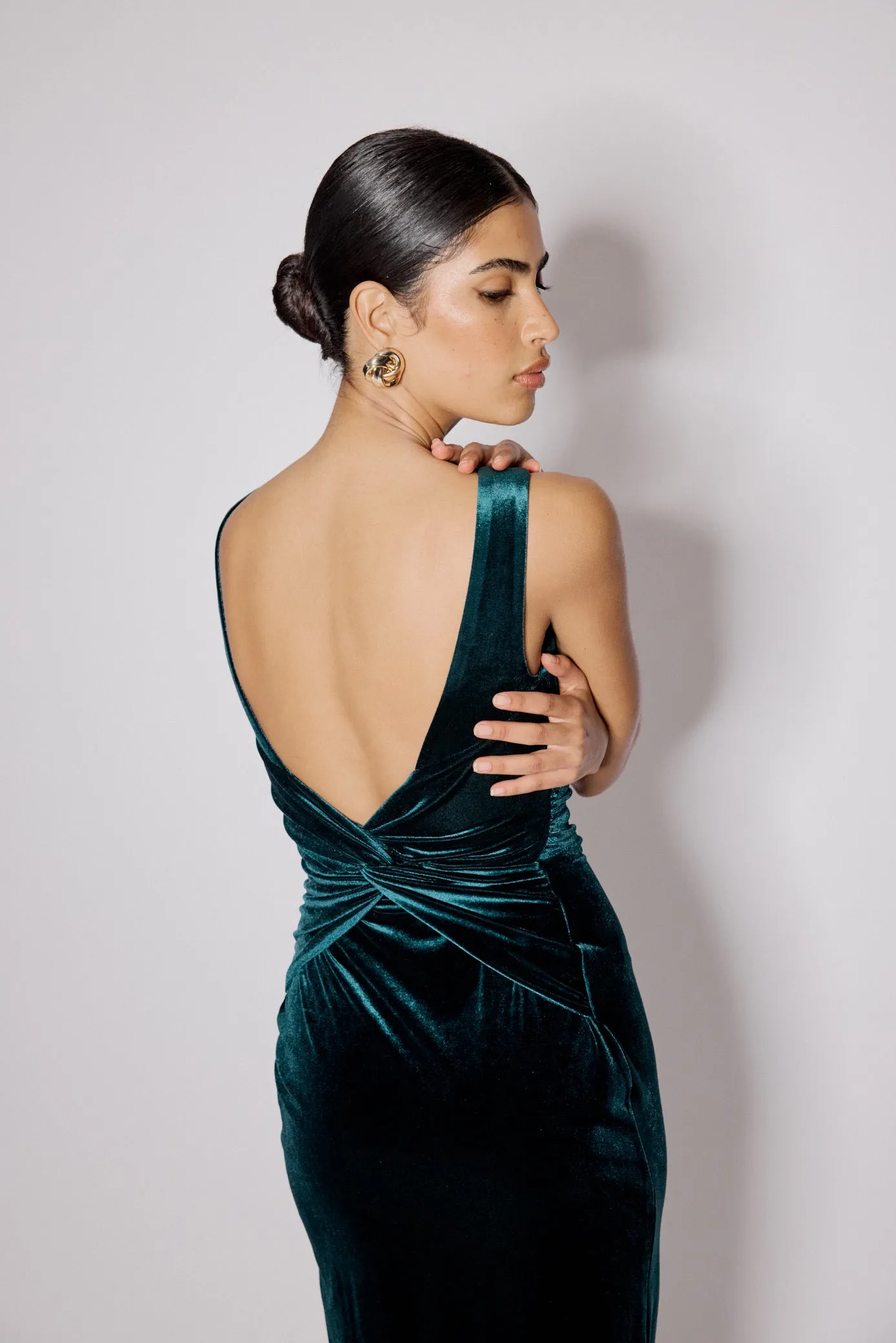 Green Velvet Margot Midi Dress sold by Nobody's Child product image thumbnail 2