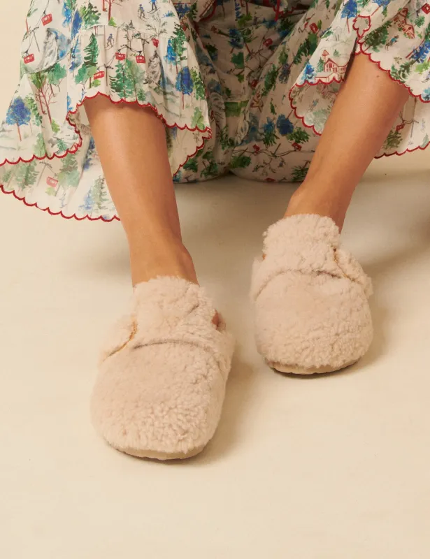 Genuins Cream Sheepskin Slippers made by Nobody's Child