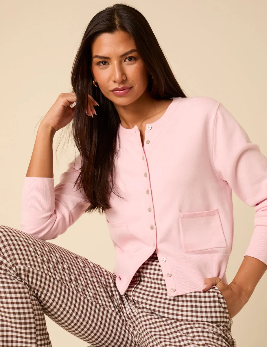 Pink Crew Neck Cardigan sold by Nobody's Child product image thumbnail 3