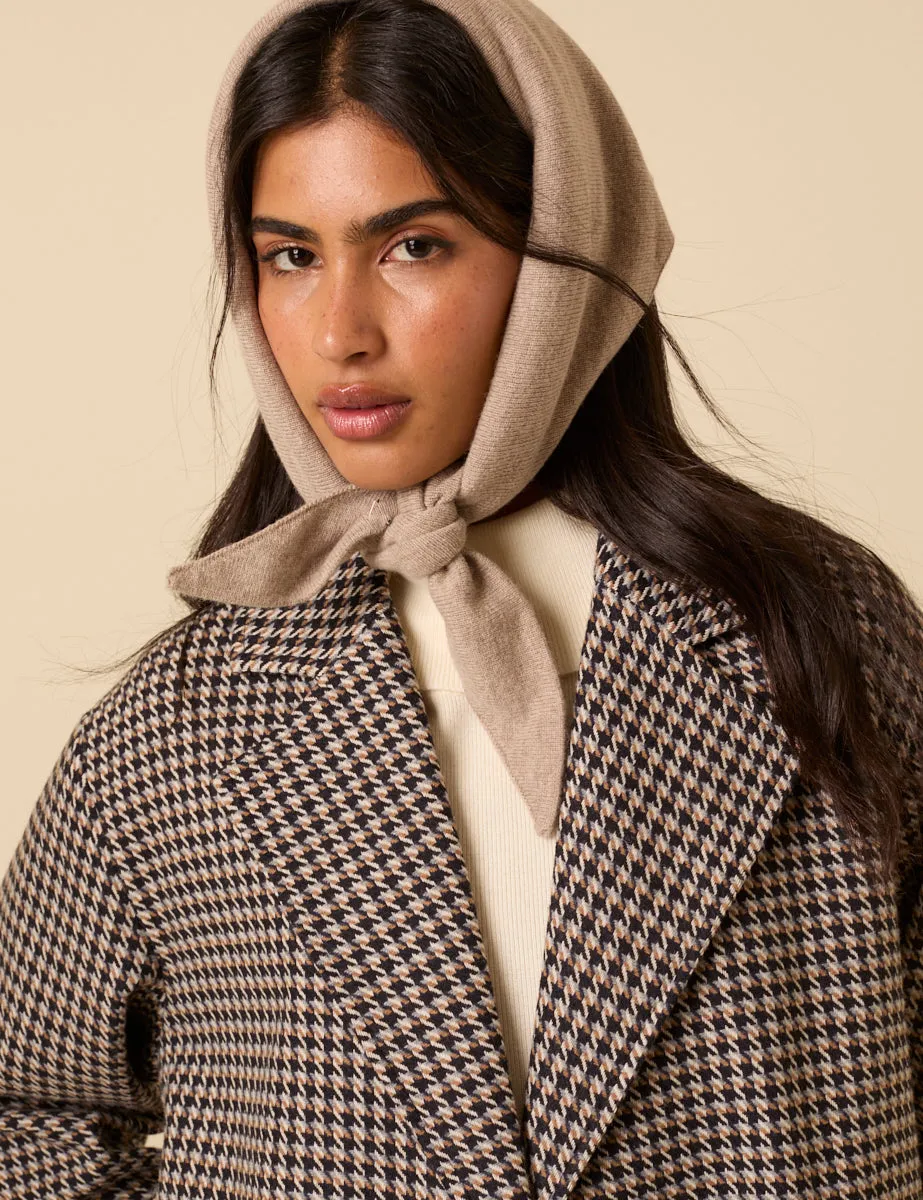 Beige Wool-blend Triangle Scarf sold by Nobody's Child product image thumbnail 2