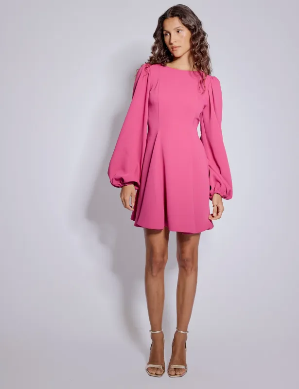 Pink Balloon Sleeve Ava Mini Dress sold by Nobody's Child