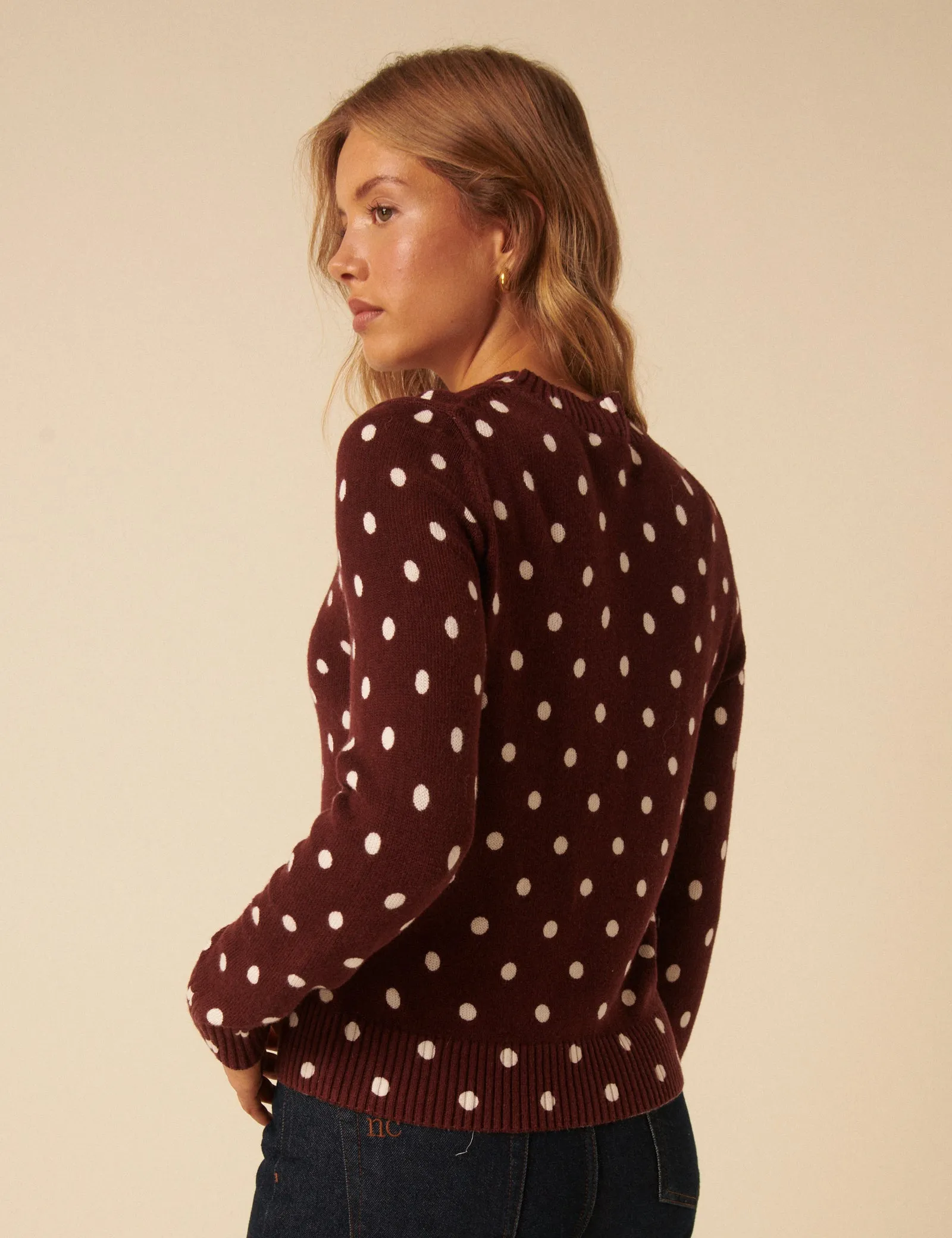 Brown Polka Dot Jumper sold by Nobody's Child product image thumbnail 5