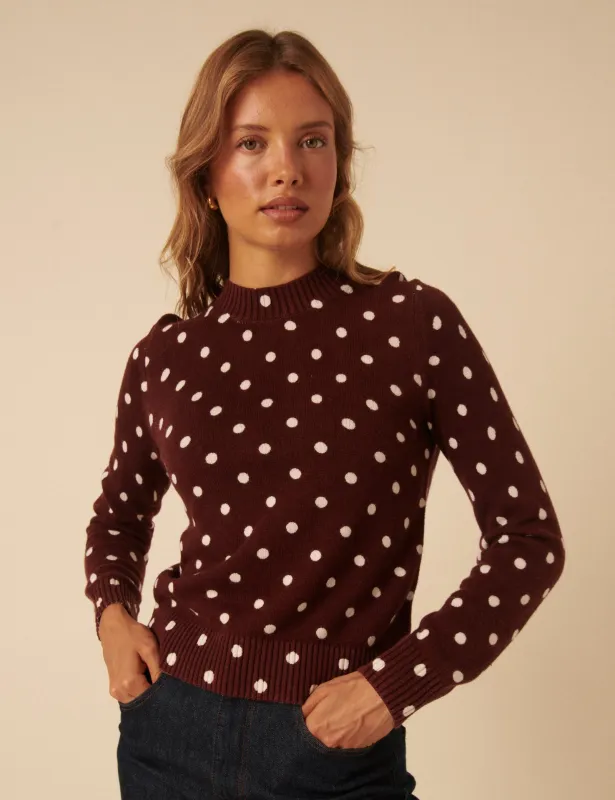 Brown Polka Dot Jumper sold by Nobody's Child