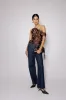 Brown Satin Asymmetric Top sold by Nobody's Child