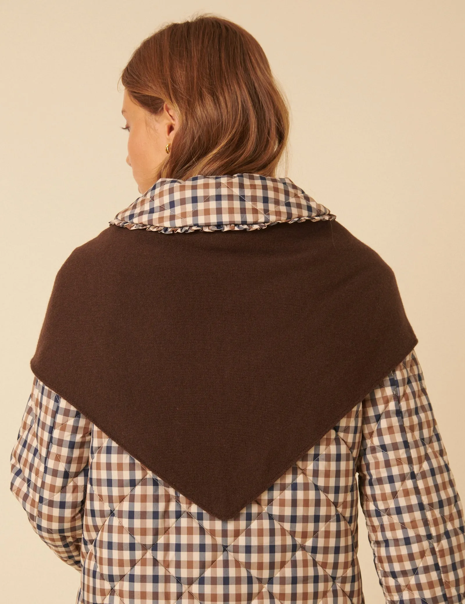 Brown Wool-blend Triangle Scarf sold by Nobody's Child product image thumbnail 3