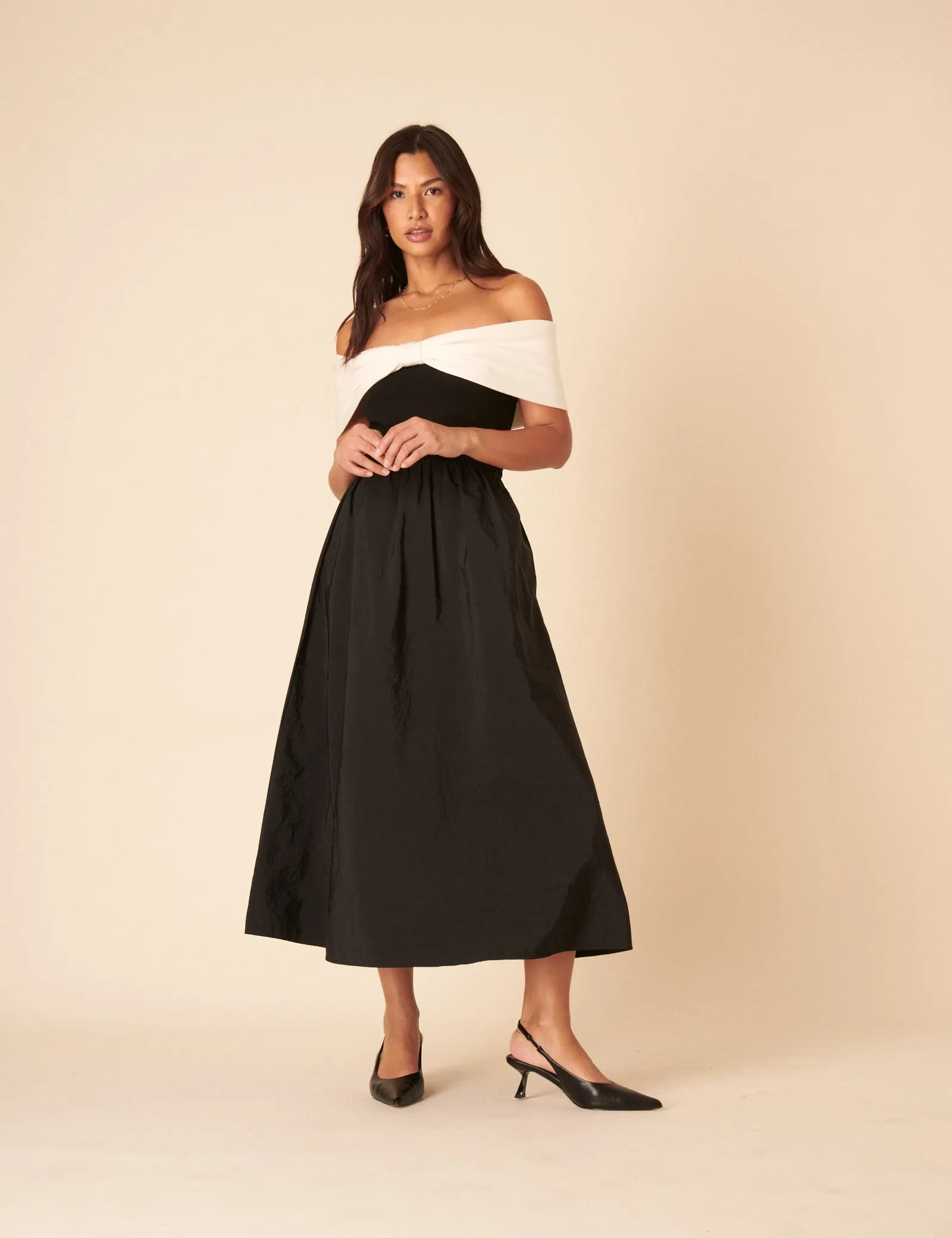 Black A-line Midi Skirt sold by Nobody's Child product image thumbnail 2