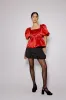 Red Satin Nova Top sold by Nobody's Child
