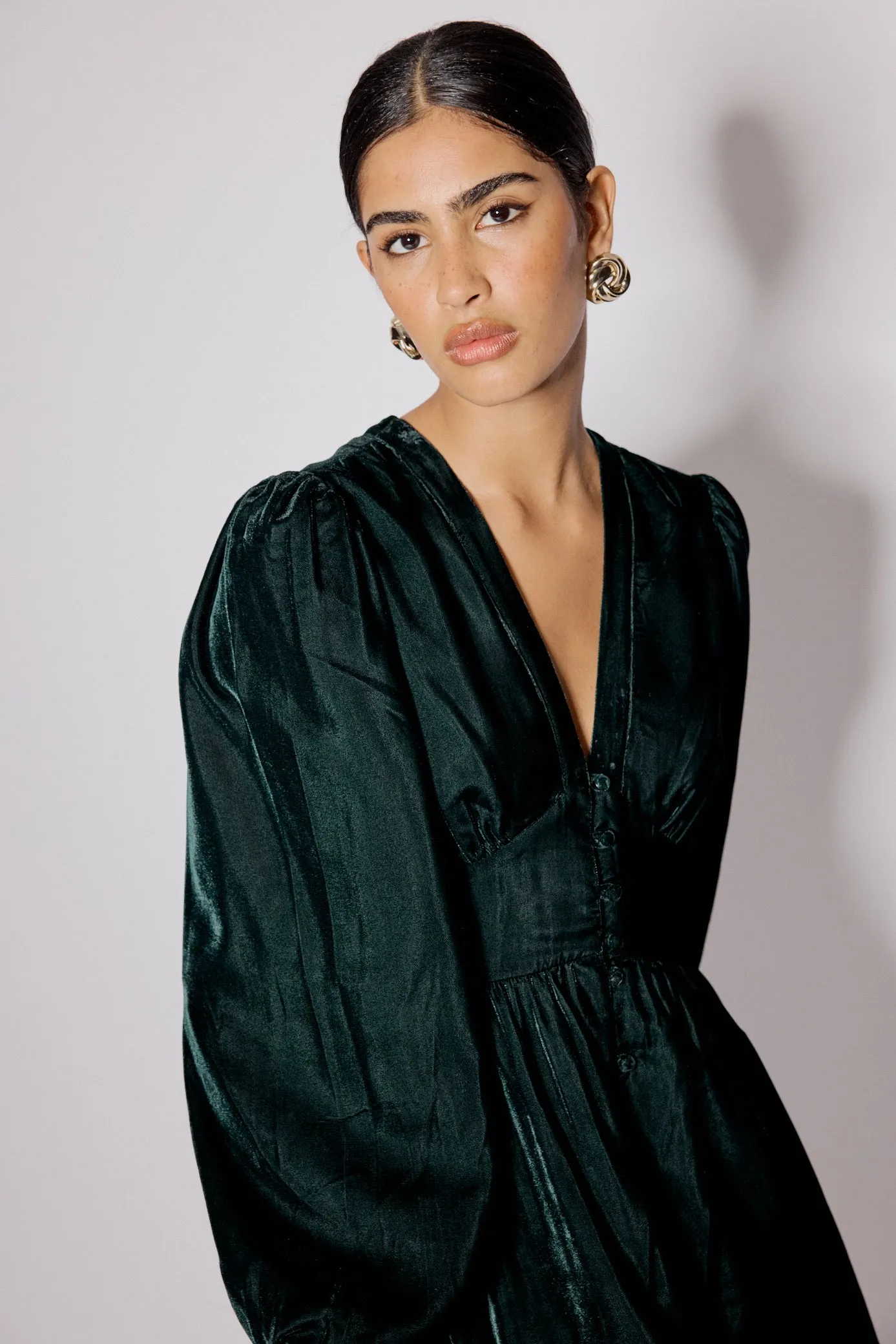 Green Velvet Starlight Mini Dress sold by Nobody's Child product image thumbnail 2