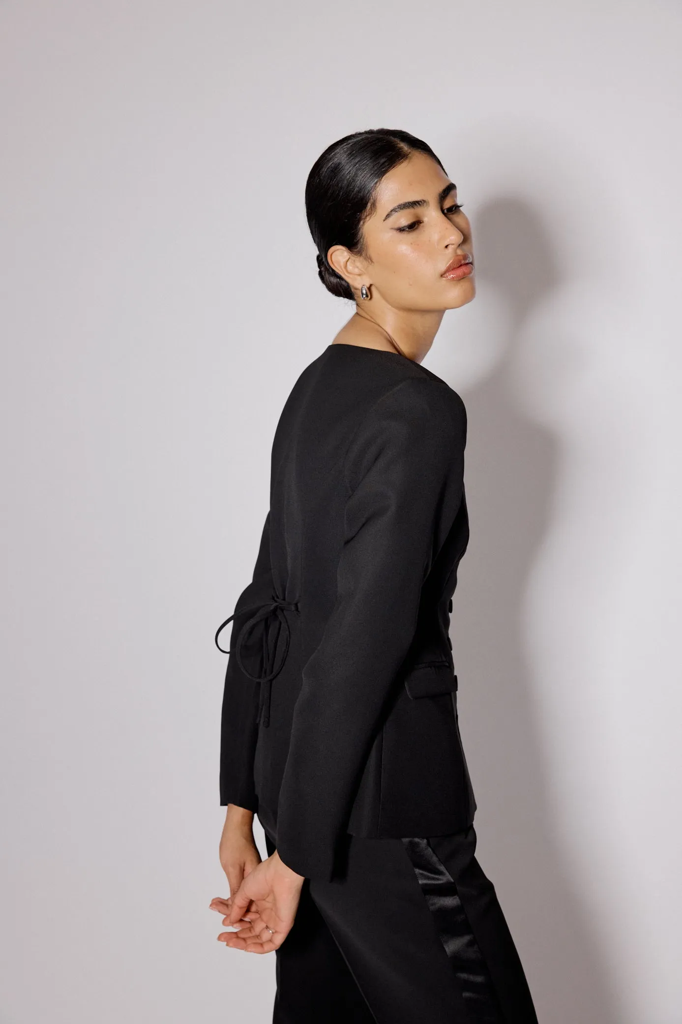 Black Square Neck Tailored Top sold by Nobody's Child product image thumbnail 3