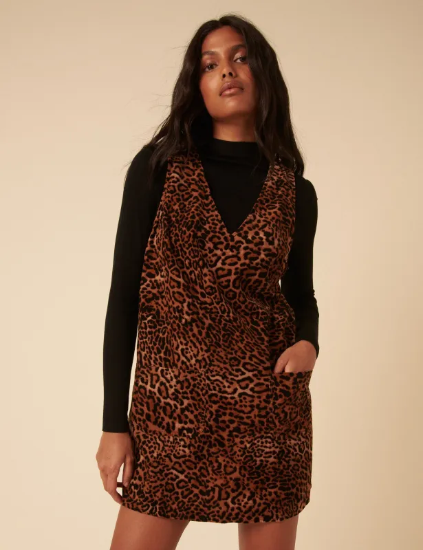 Leopard Print Piper Pinny Dress sold by Nobody's Child