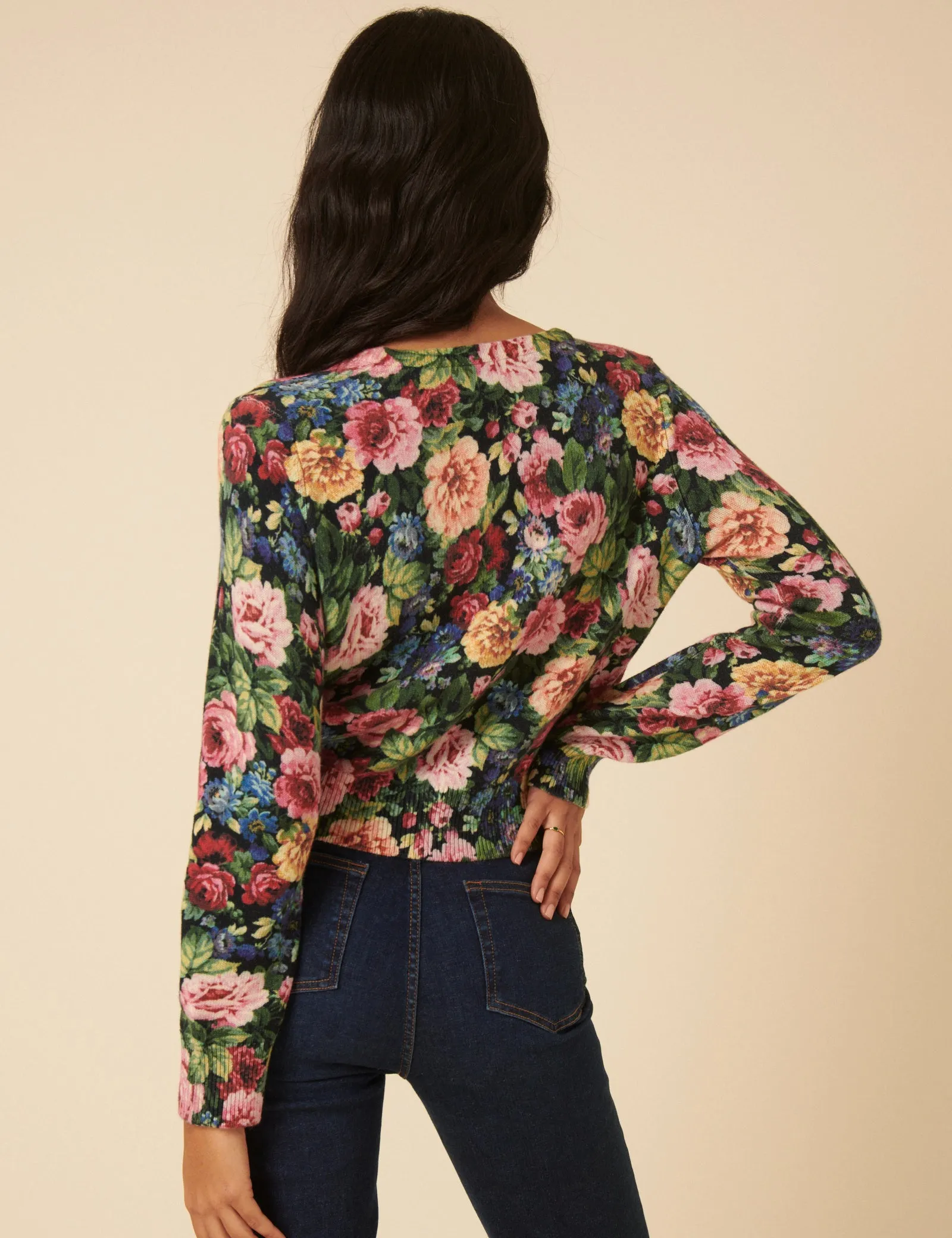 Black Floral Knitted Cardigan sold by Nobody's Child product image thumbnail 4