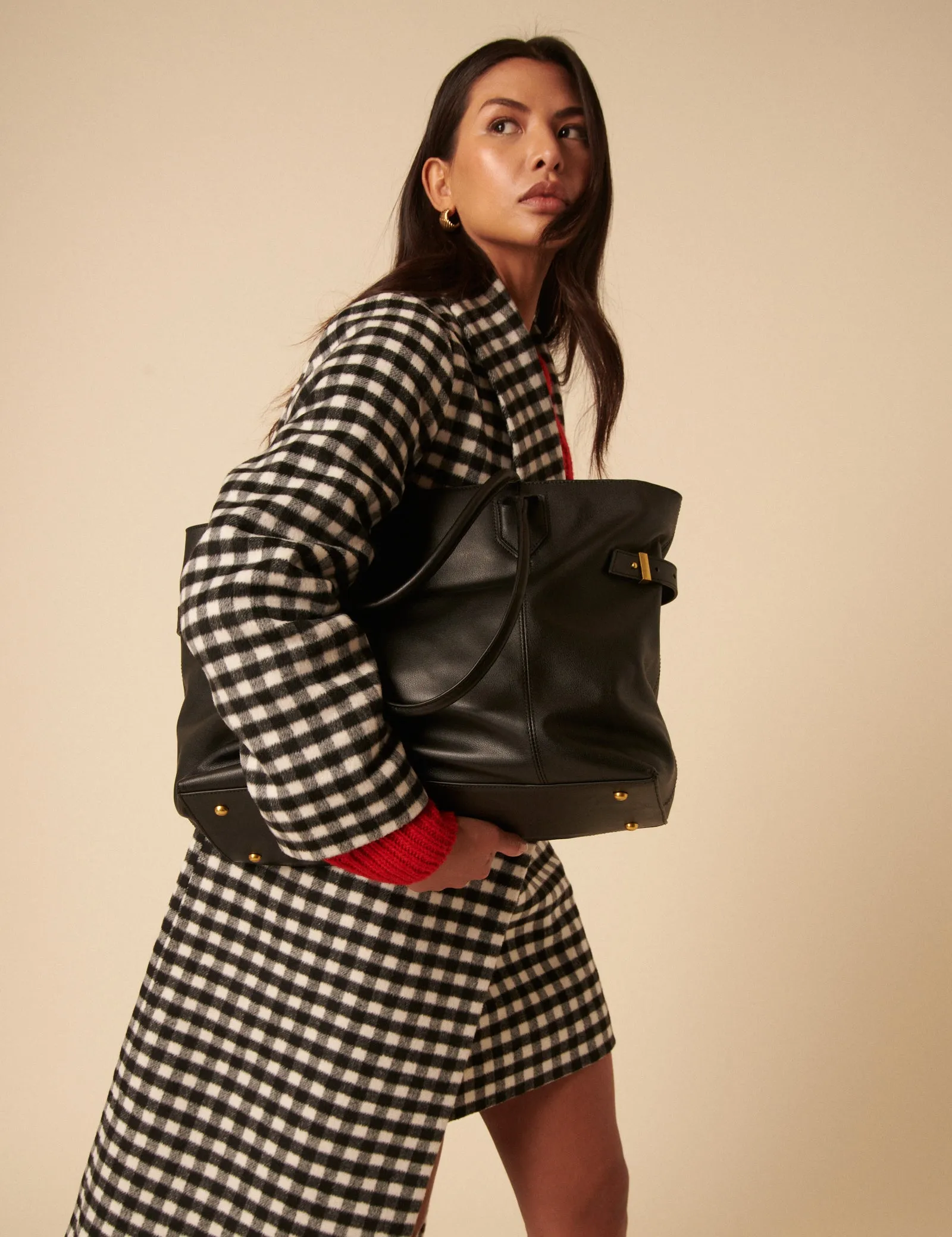 Black Leather Tote Bag sold by Nobody's Child