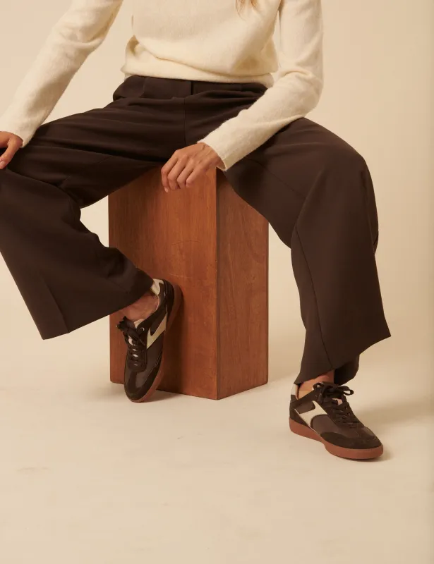 Brown Leather Trainers sold by Nobody's Child