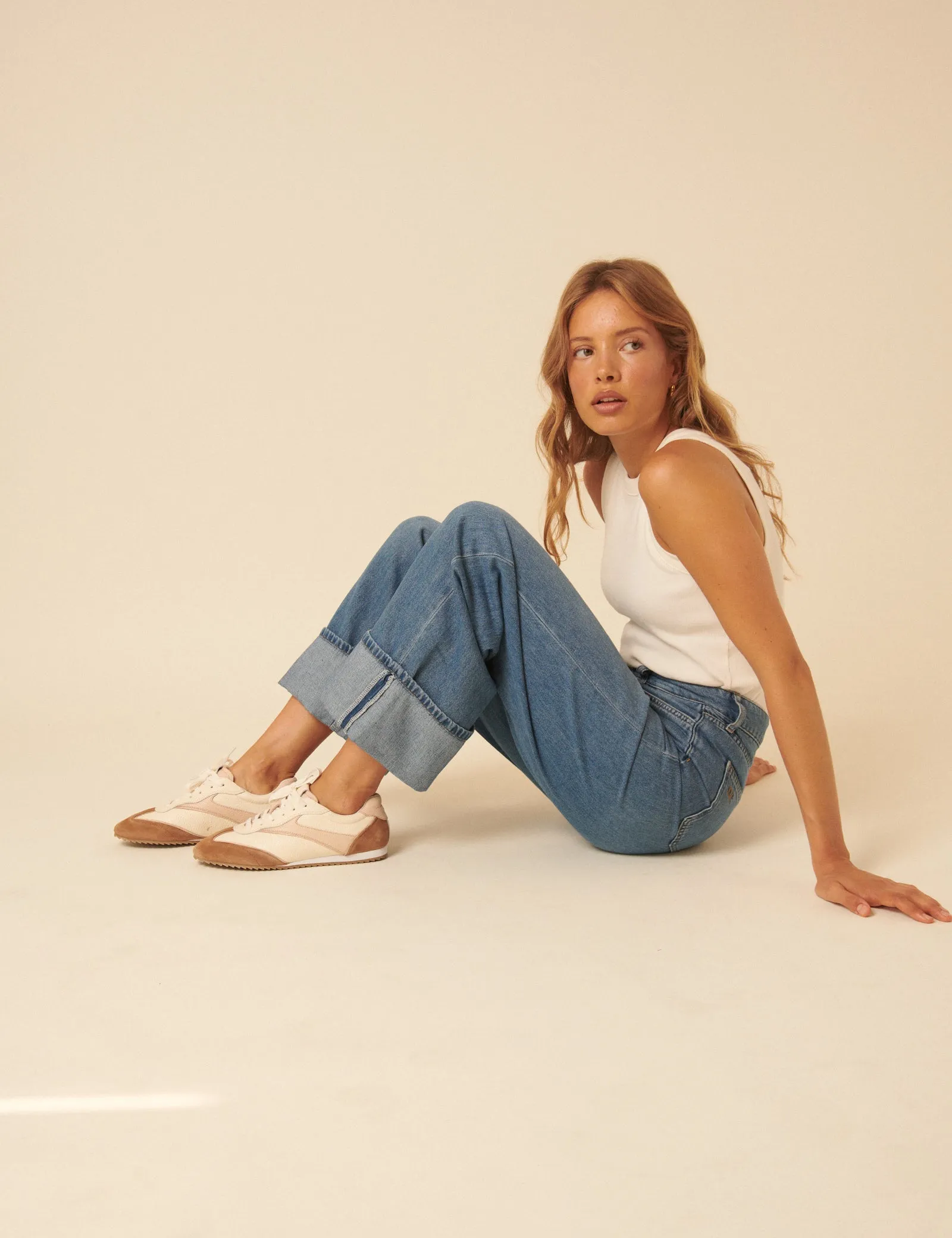 Cream And Tan Leather Trainers sold by Nobody's Child product image thumbnail 5