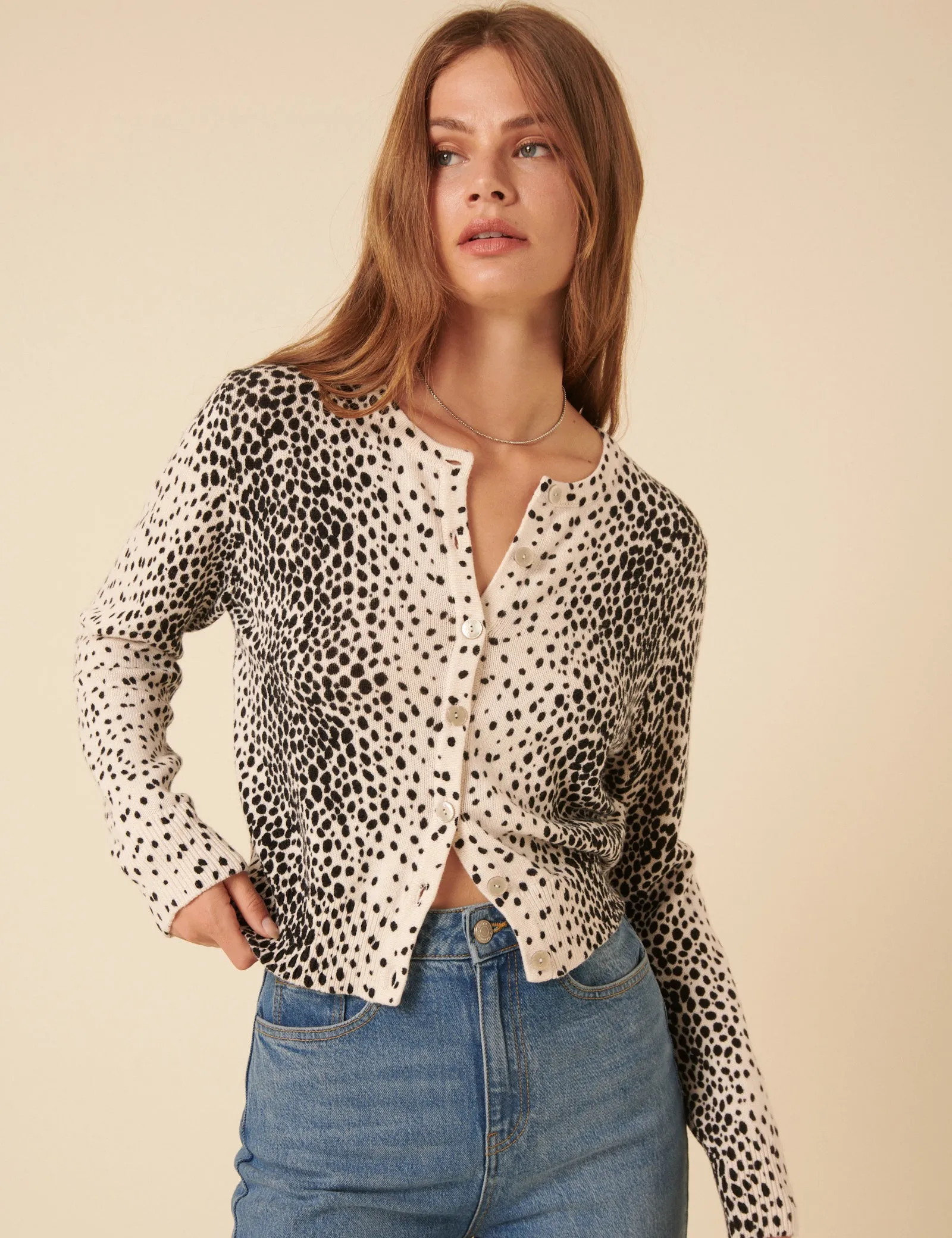 White And Black Spotty Cardigan sold by Nobody's Child product image thumbnail 2