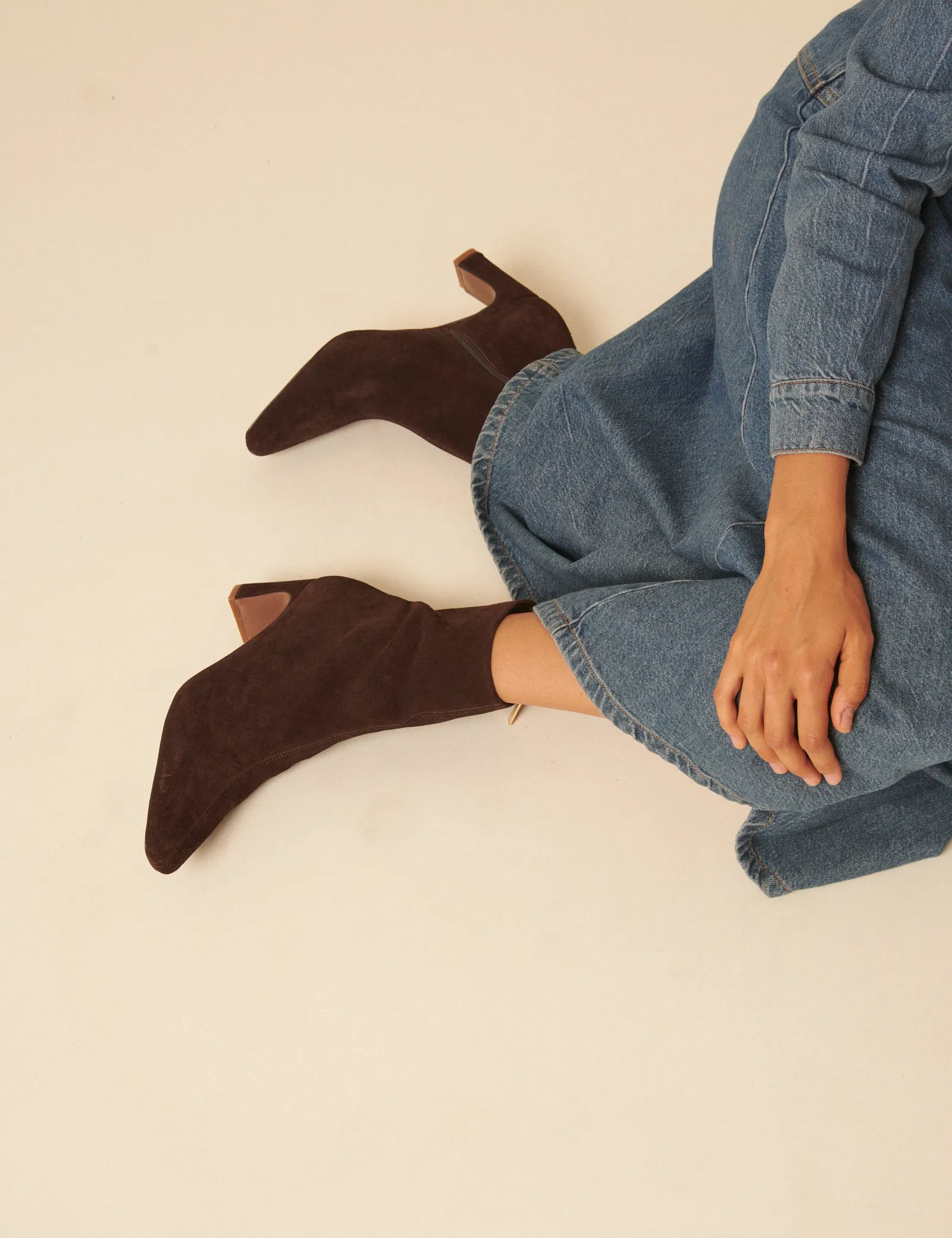 Dark Brown Suede Ankle Boots sold by Nobody's Child product image thumbnail 5