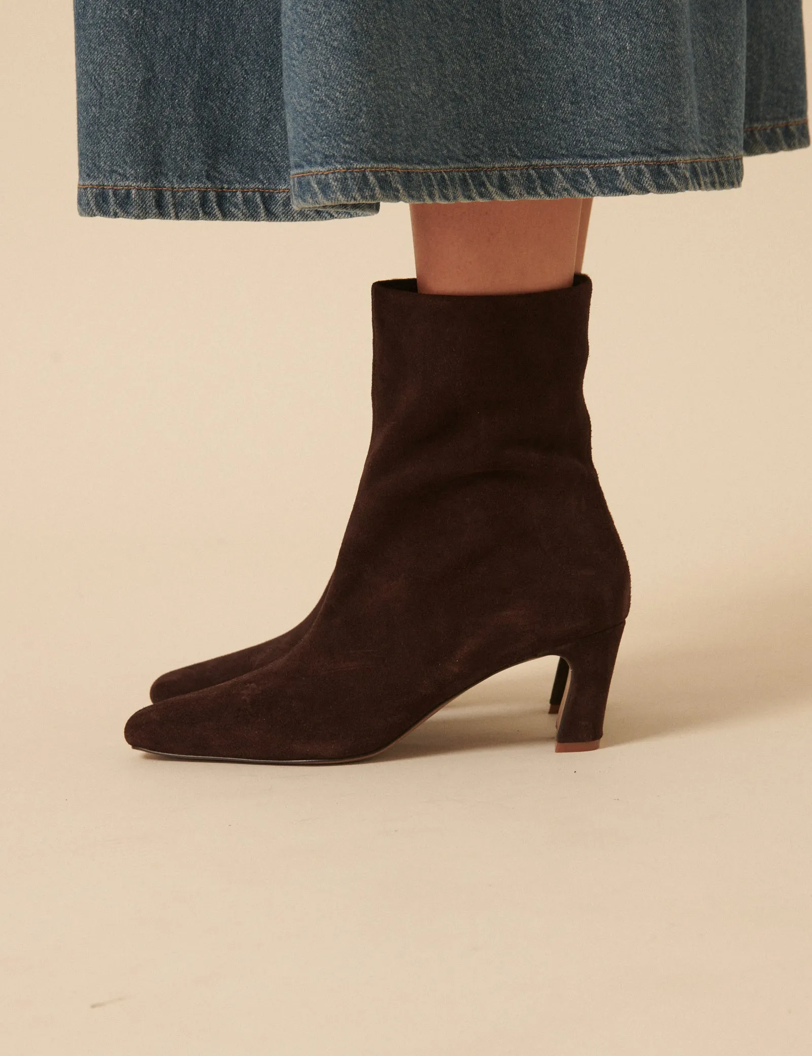 Dark Brown Suede Ankle Boots sold by Nobody's Child product image thumbnail 2