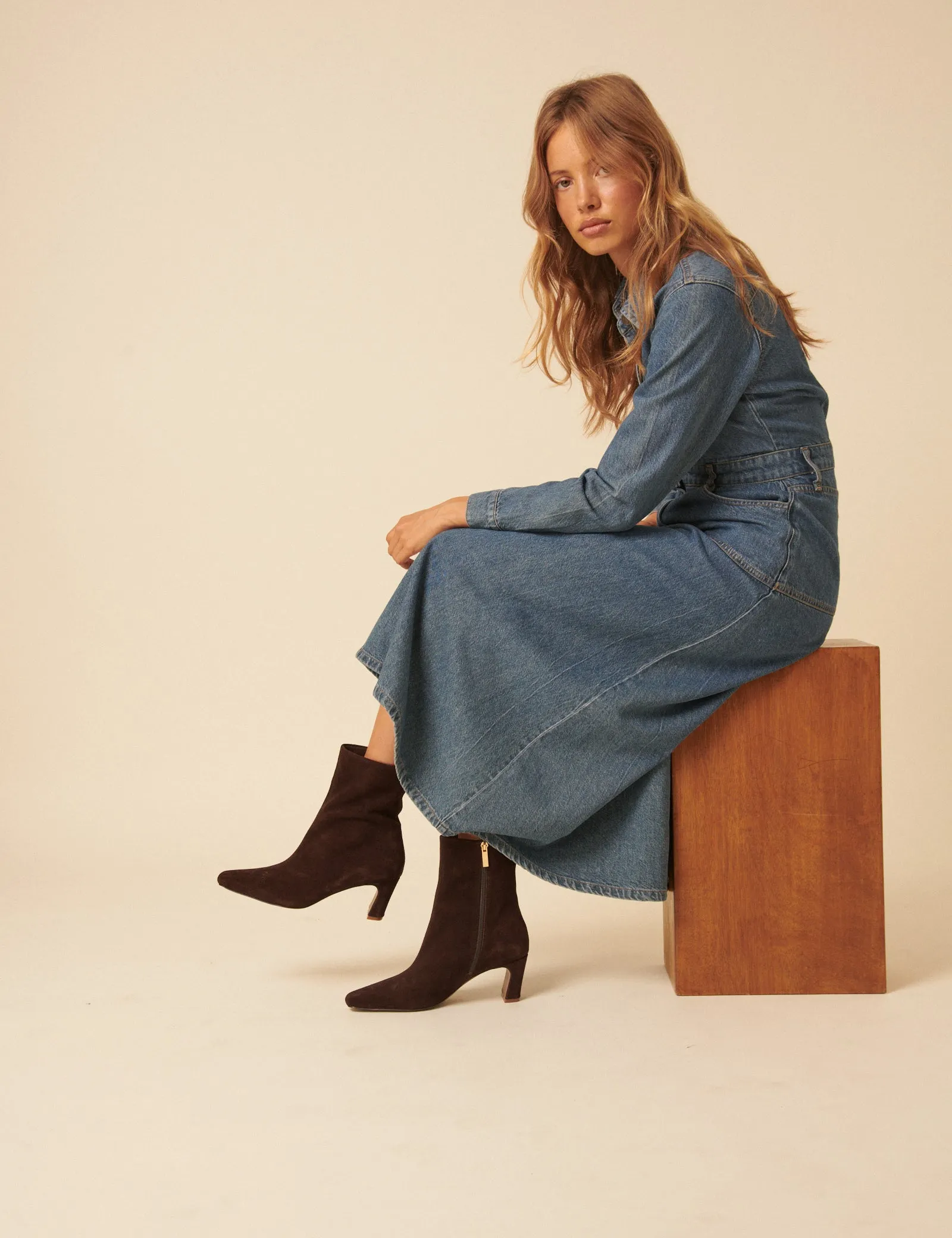 Dark Brown Suede Ankle Boots sold by Nobody's Child product image thumbnail 4