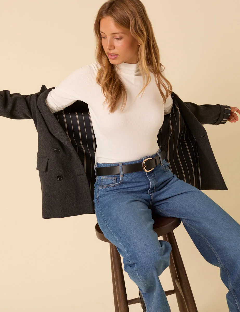 Grey Double Breasted Blazer sold by Nobody's Child product image thumbnail 4