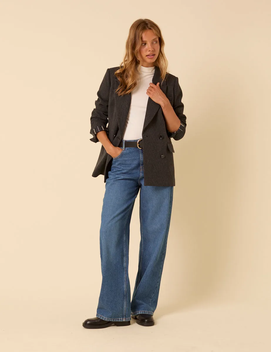 Grey Double Breasted Blazer sold by Nobody's Child product image thumbnail 2