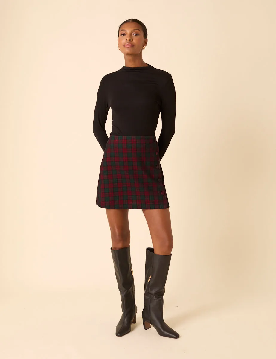 Red Tartan Mini Skirt sold by Nobody's Child product image thumbnail 3