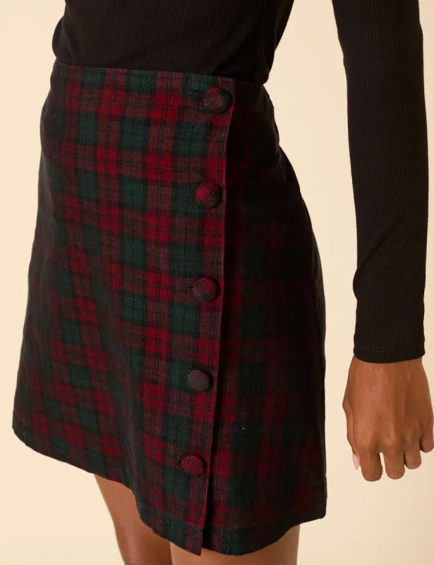 Red Tartan Mini Skirt made by Nobody's Child