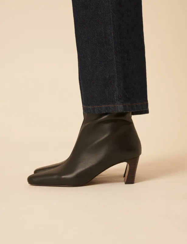 Black Leather Ankle Boots sold by Nobody's Child
