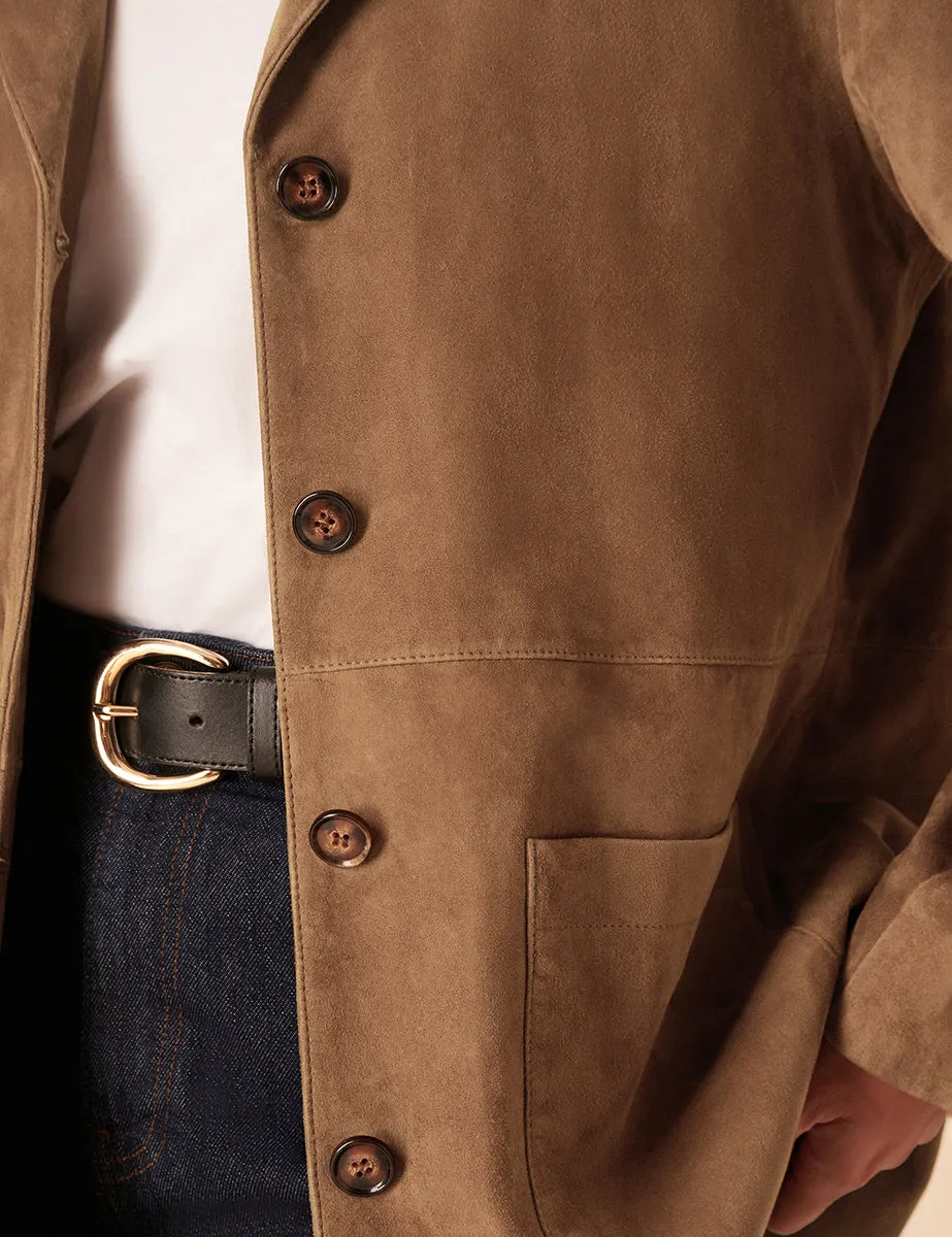 Brown Suede Blazer Jacket sold by Nobody's Child product image thumbnail 3