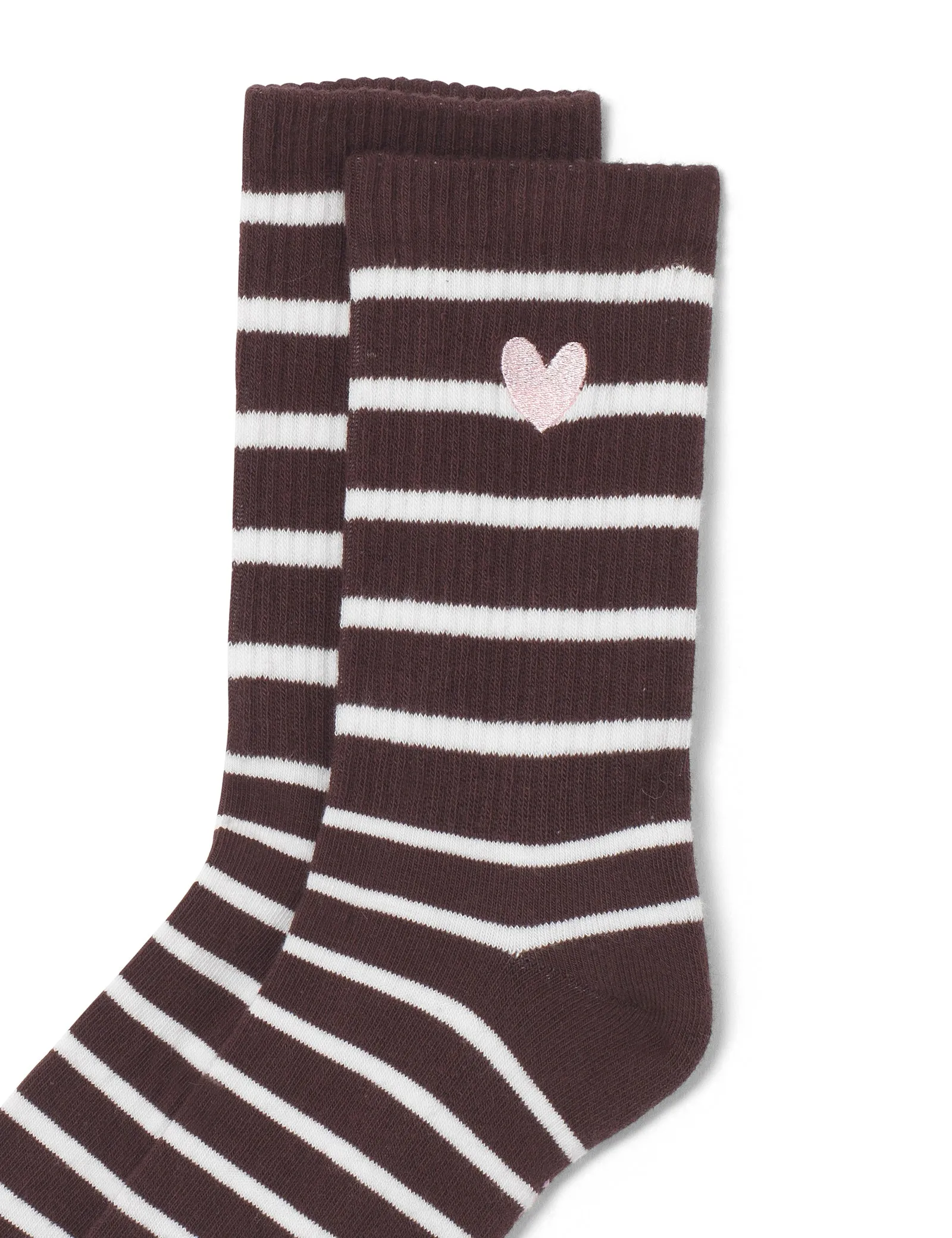 Brown & White Ribbed Socks sold by Nobody's Child product image thumbnail 2