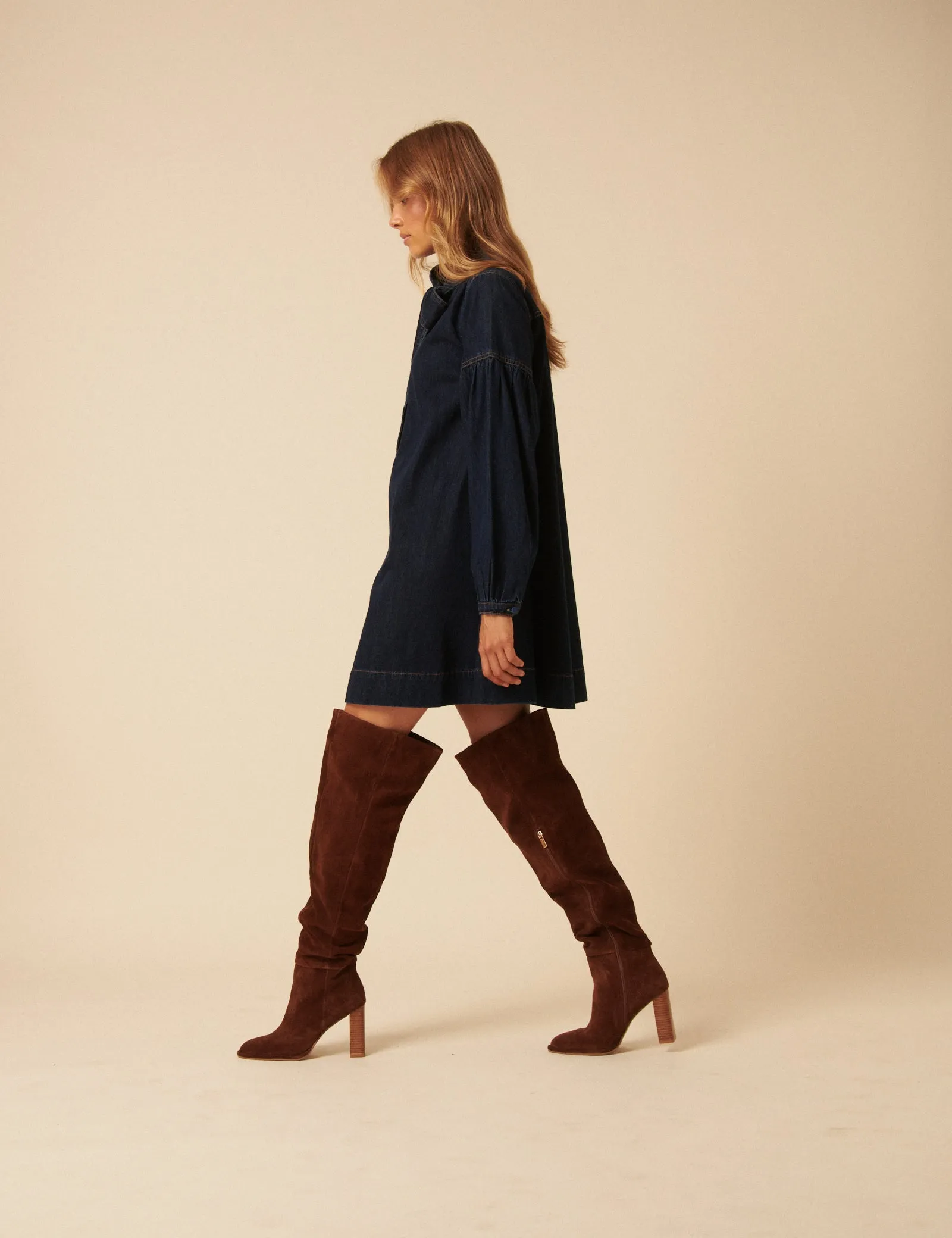 Tan Suede Thigh High Boots sold by Nobody's Child product image thumbnail 2