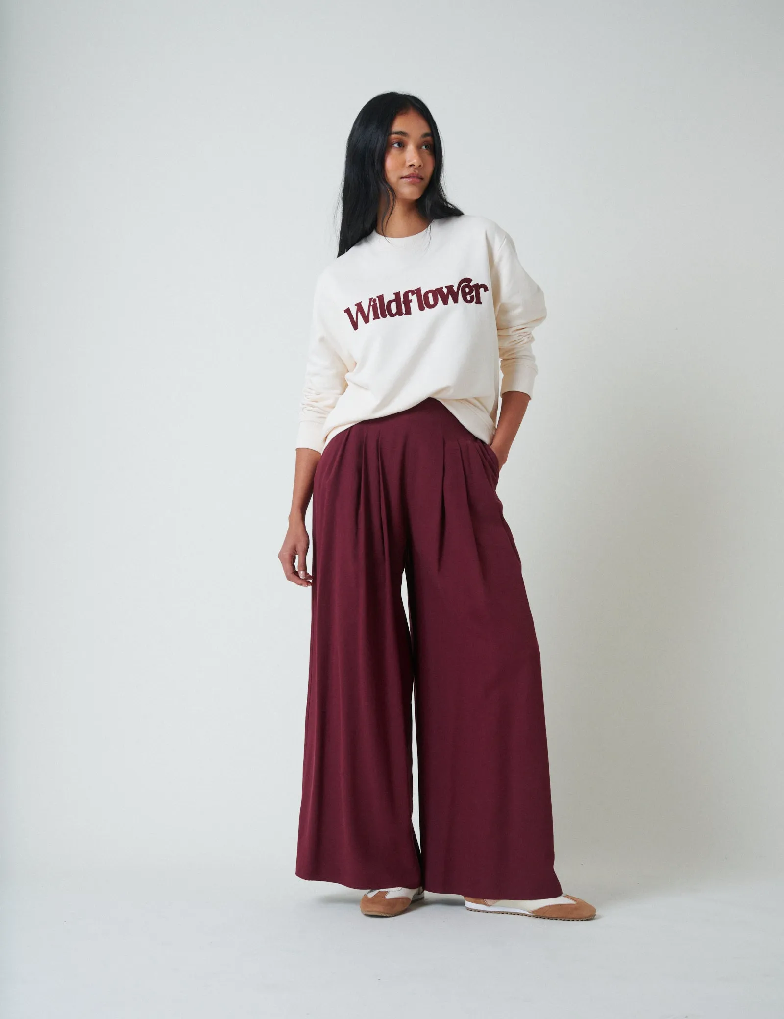 White Wildflower Sweatshirt sold by Nobody's Child product image thumbnail 3