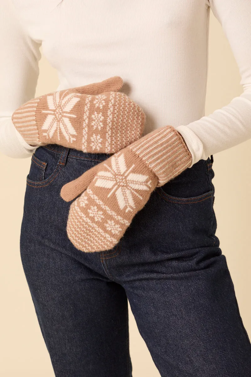 Camel Fair Isle Mittens sold by Nobody's Child product image thumbnail 2