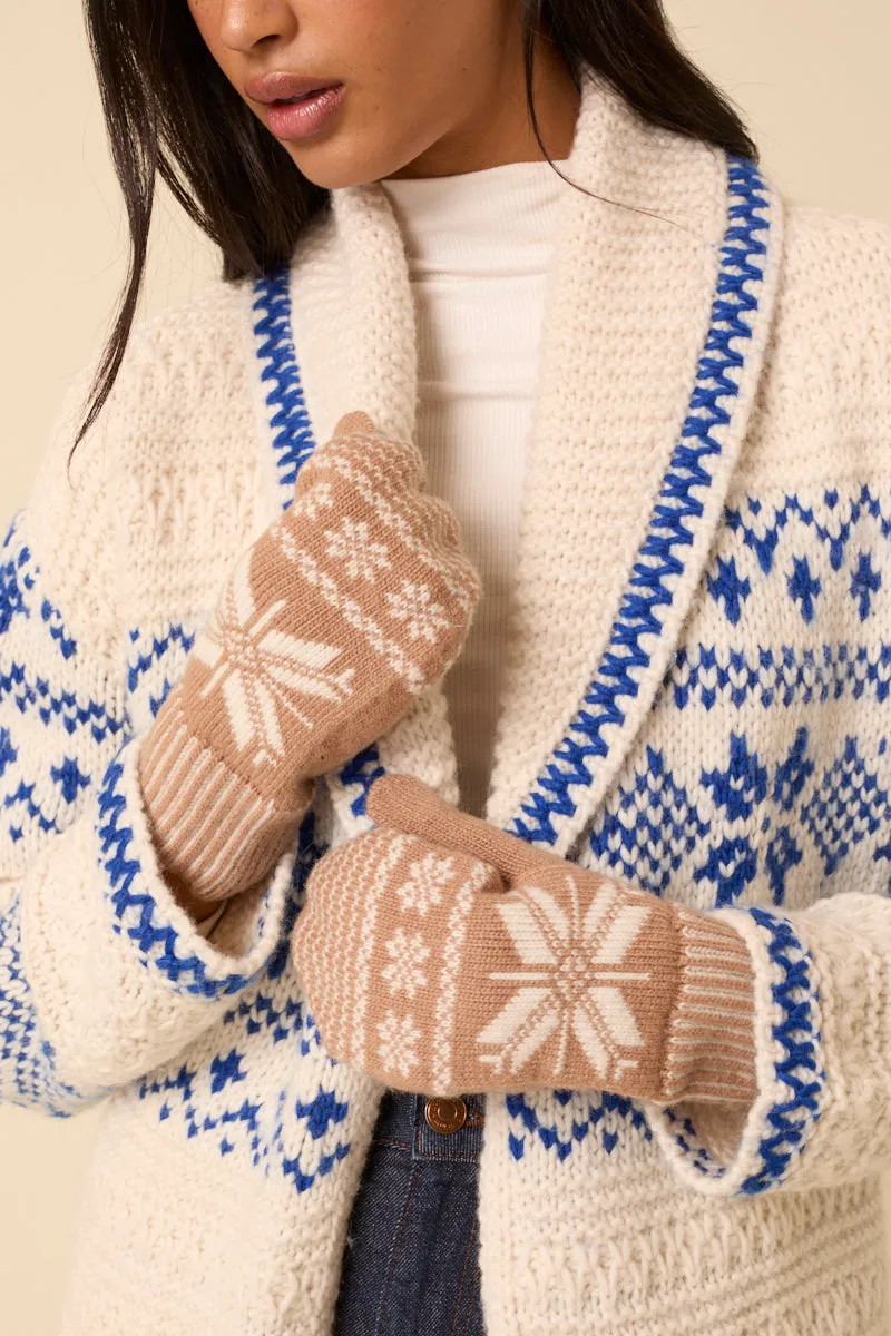 Camel Fair Isle Mittens sold by Nobody's Child product image thumbnail 3