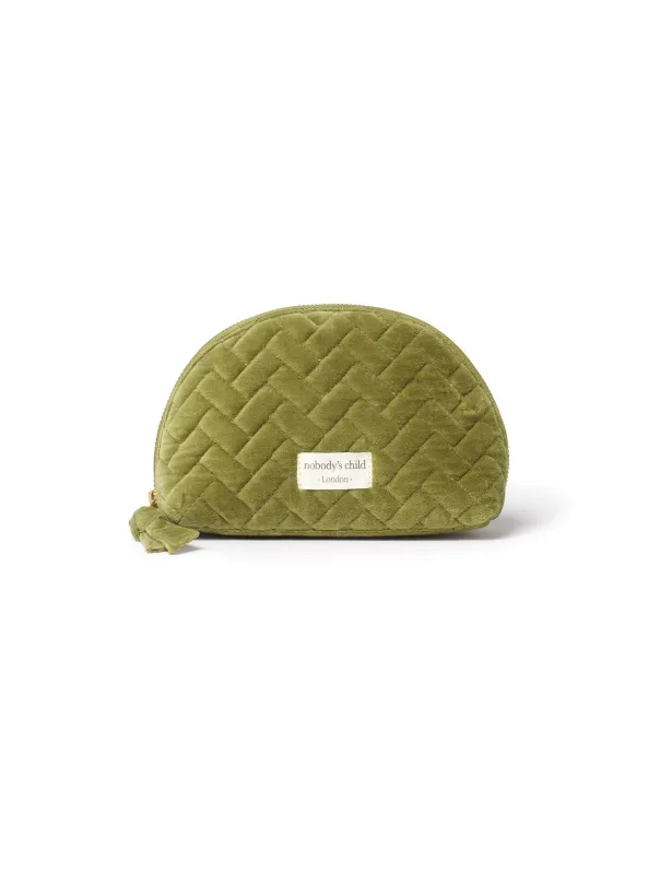 Green Velvet Small Makeup Bag sold by Nobody's Child
