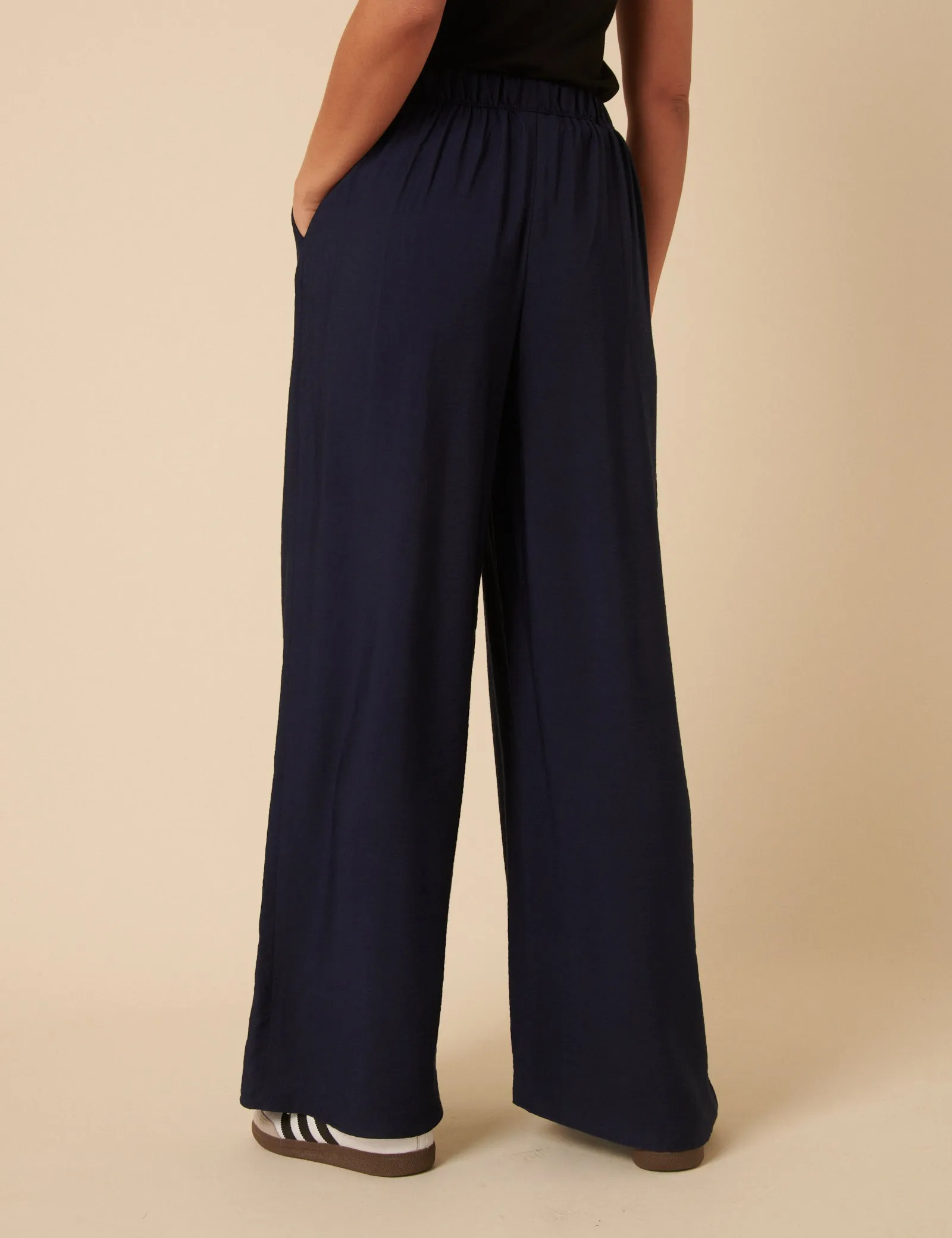 Navy Full Length Zeena Trousers sold by Nobody's Child product image thumbnail 5